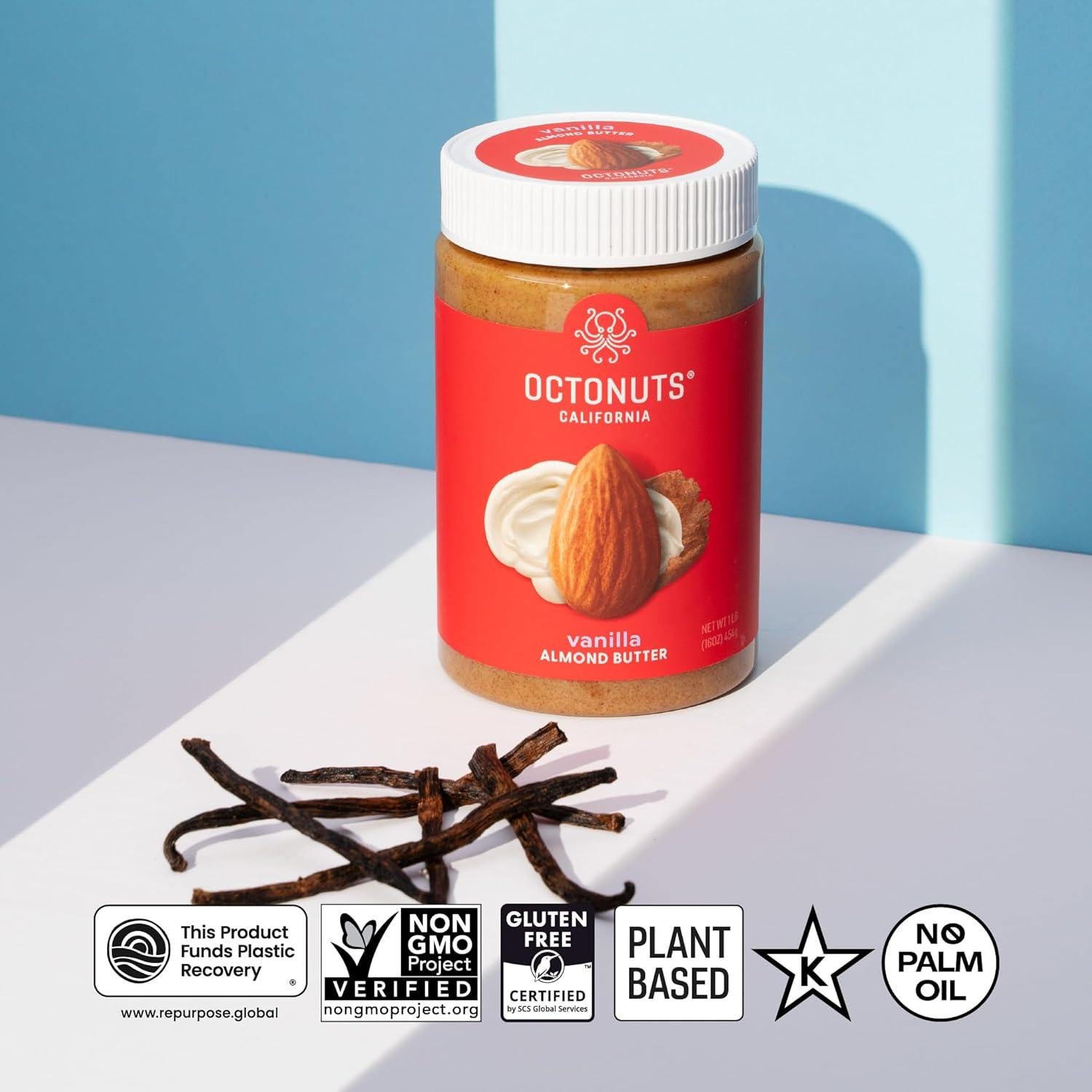 Mantequilla de Almendra Vainilla Asada Octonuts 453g - Vegana