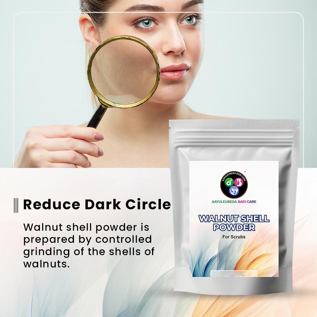 Polvo de Cáscara de Nuez Krivi Herbals 227g Exfoliante Natural