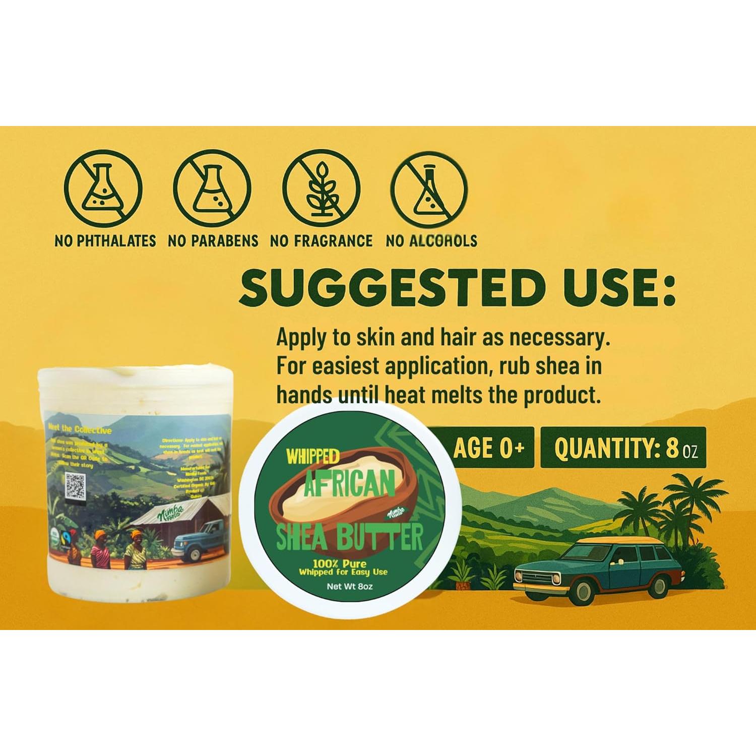 Manteca de Karité Batida 100% Pura Nimba 226.8g - Hidratante Multifuncional