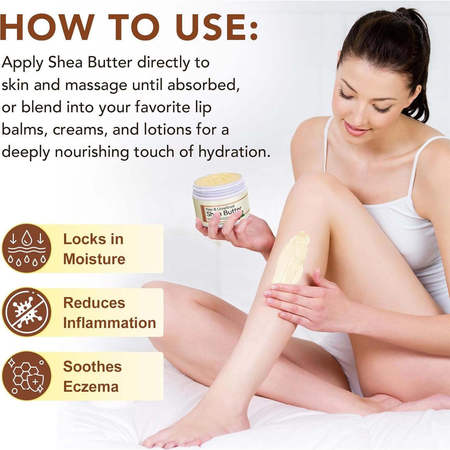 Manteca de Karité Cruda y Sin Refinar 124 ml - Hidratante Natural