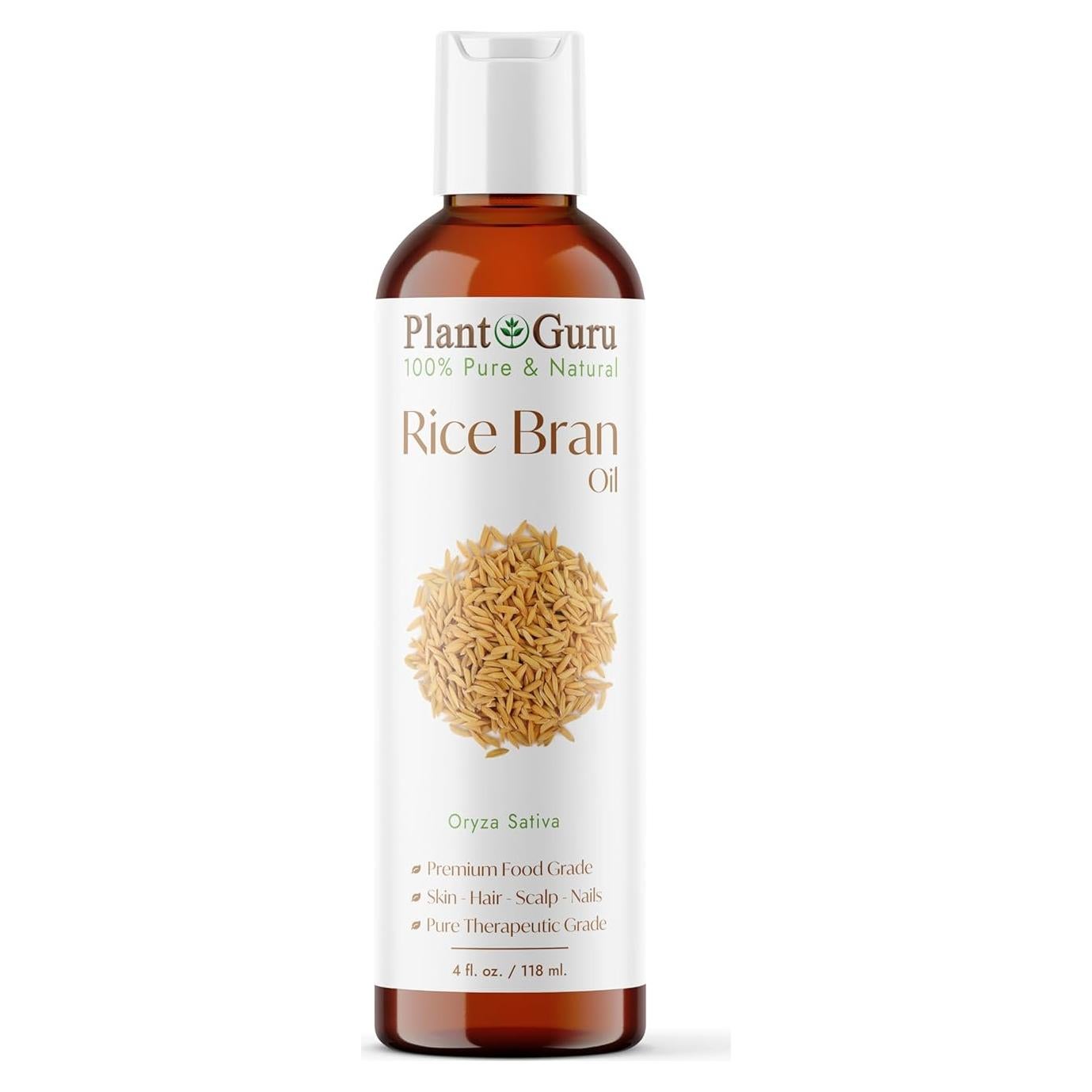 Aceite de Salvado de Arroz 118 ml - 100% Puro y Natural