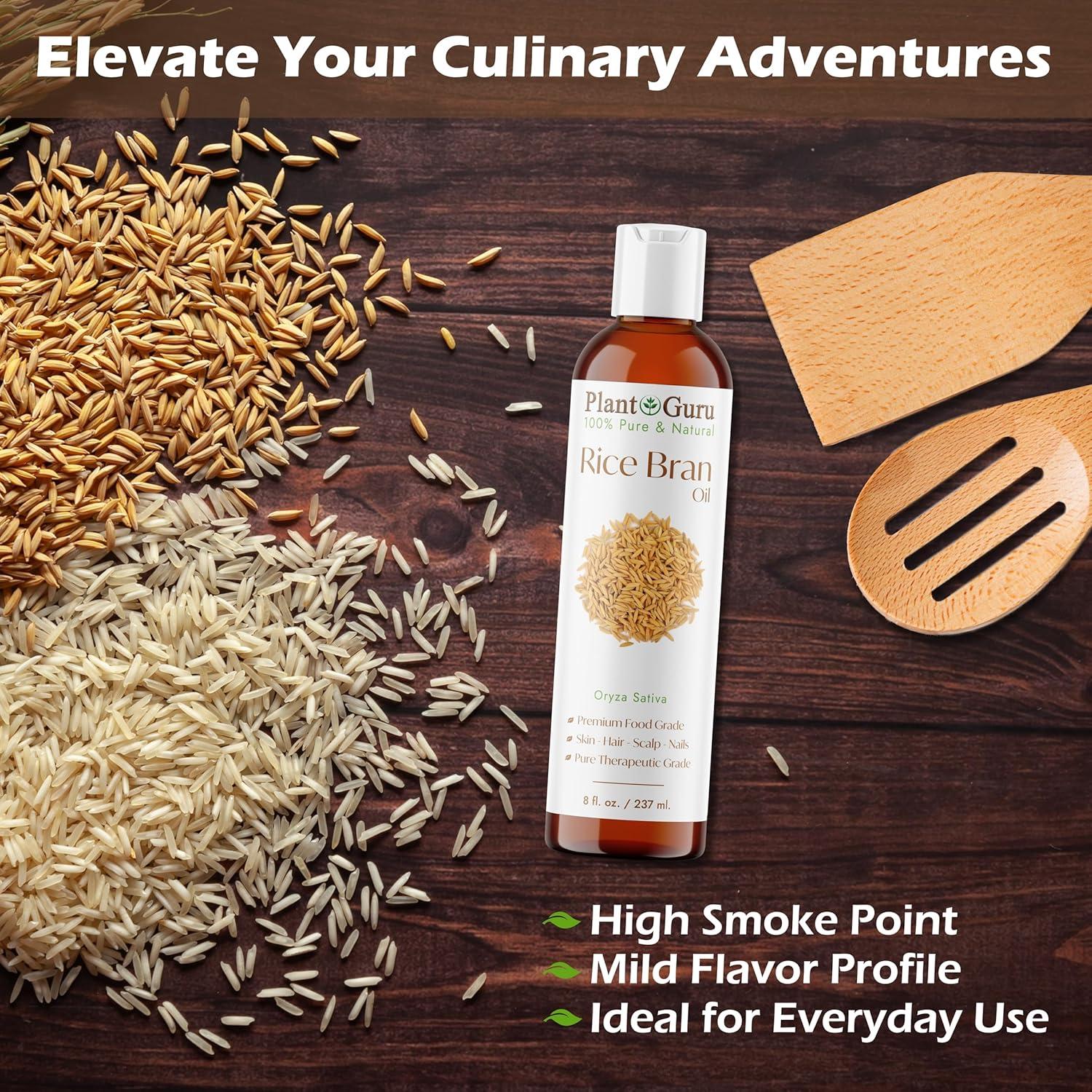 Aceite de Salvado de Arroz 118 ml - 100% Puro y Natural