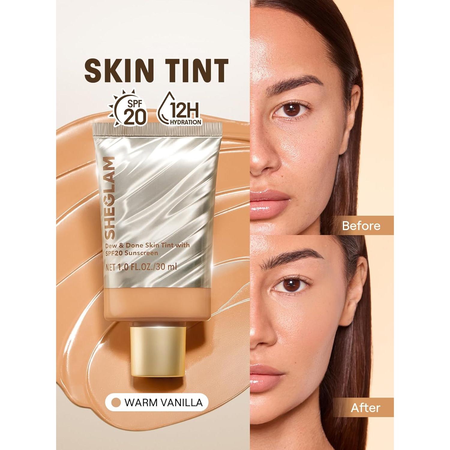 SHEGLAM Tinte de Piel Dew & Done SPF20 Vainilla Cálida 50g