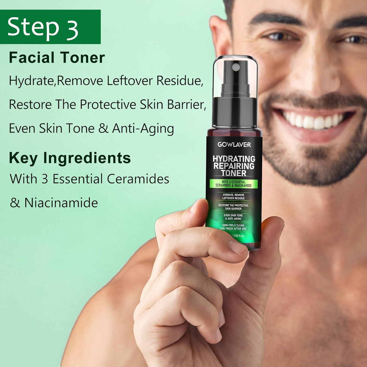 Set de Cuidado Facial para Hombres GOWLAVER - Hidratante y Antienvejecimiento