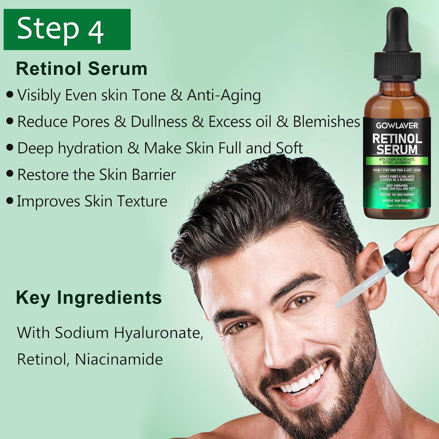 Set de Cuidado Facial para Hombres GOWLAVER - Hidratante y Antienvejecimiento