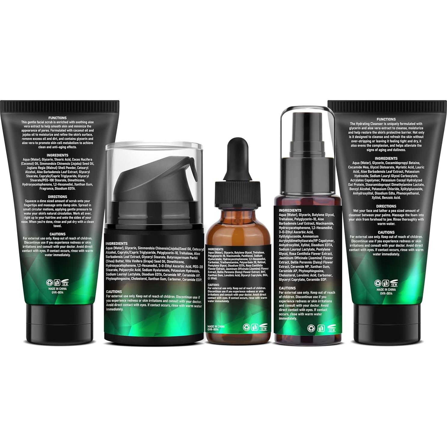 Set de Cuidado Facial para Hombres GOWLAVER - Hidratante y Antienvejecimiento