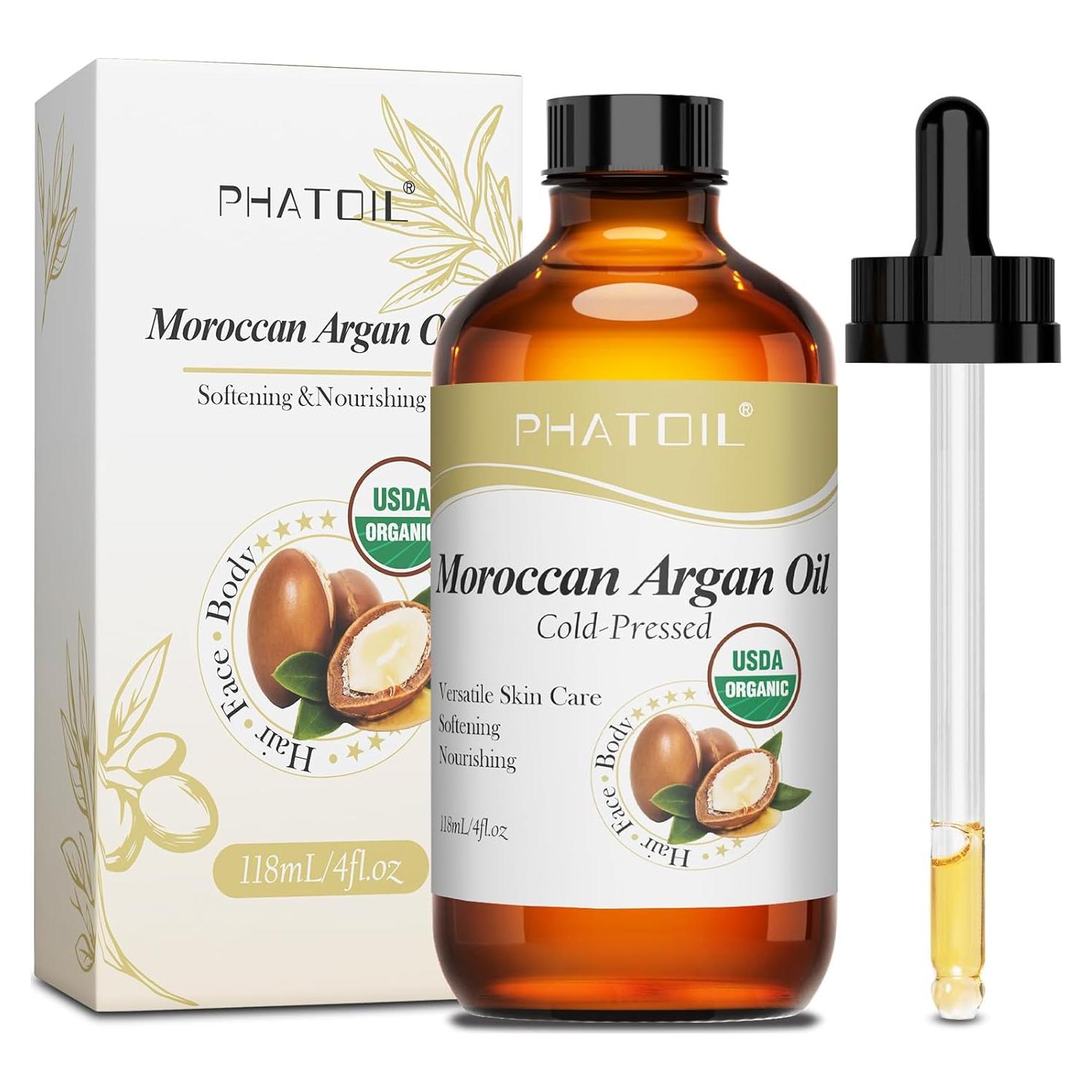 Aceite de Argán Marroquí Orgánico PHATOIL 118 ml para Cabello y Piel