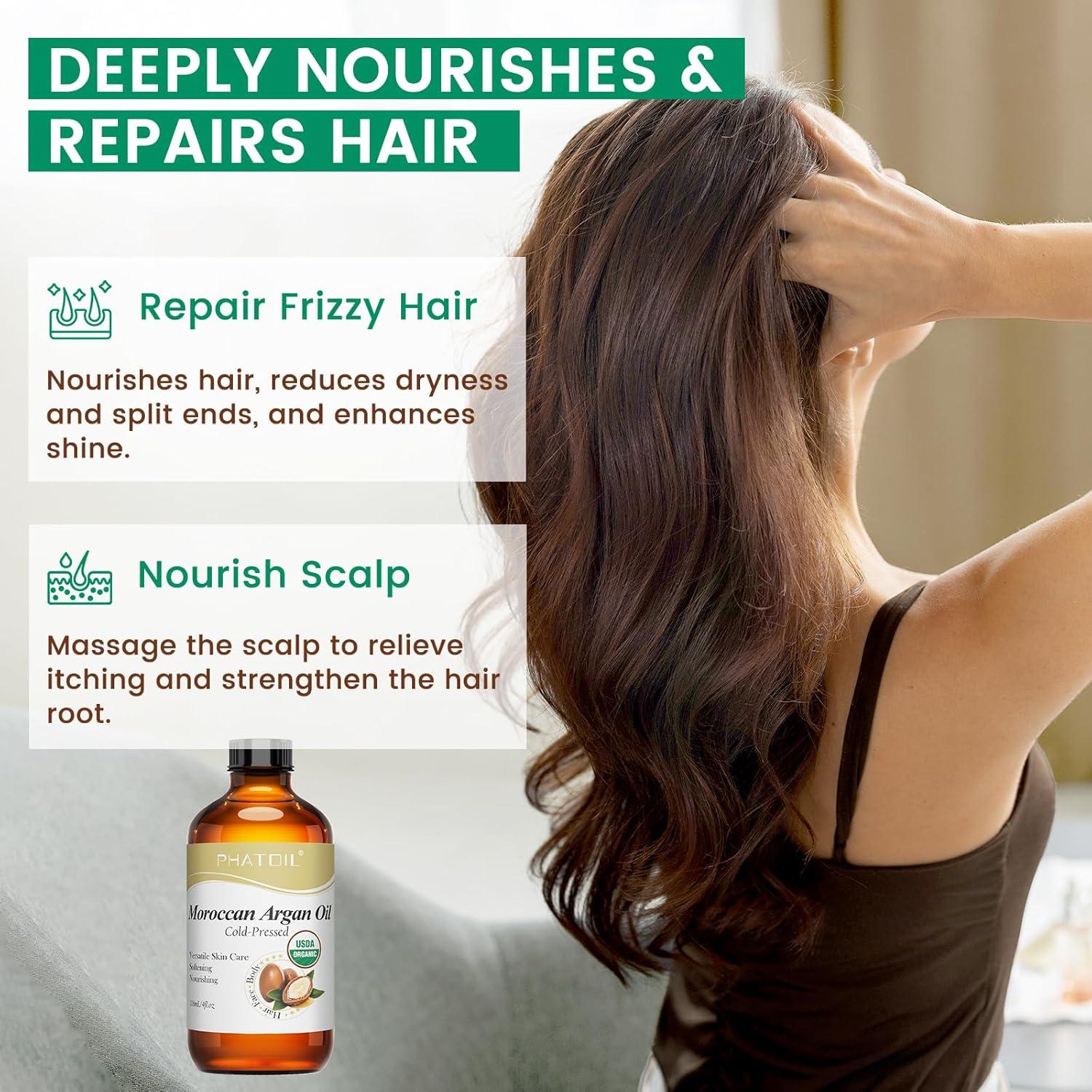 Aceite de Argán Marroquí Orgánico PHATOIL 118 ml para Cabello y Piel