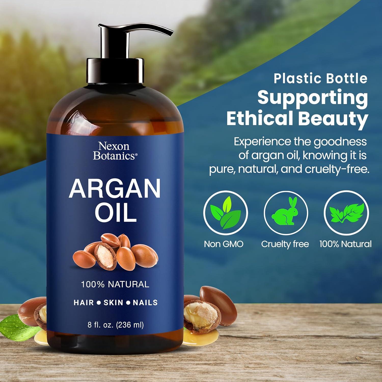 Aceite de Argan Nexon Botanics 236.6 ml - Hidratante Piel y Cabello