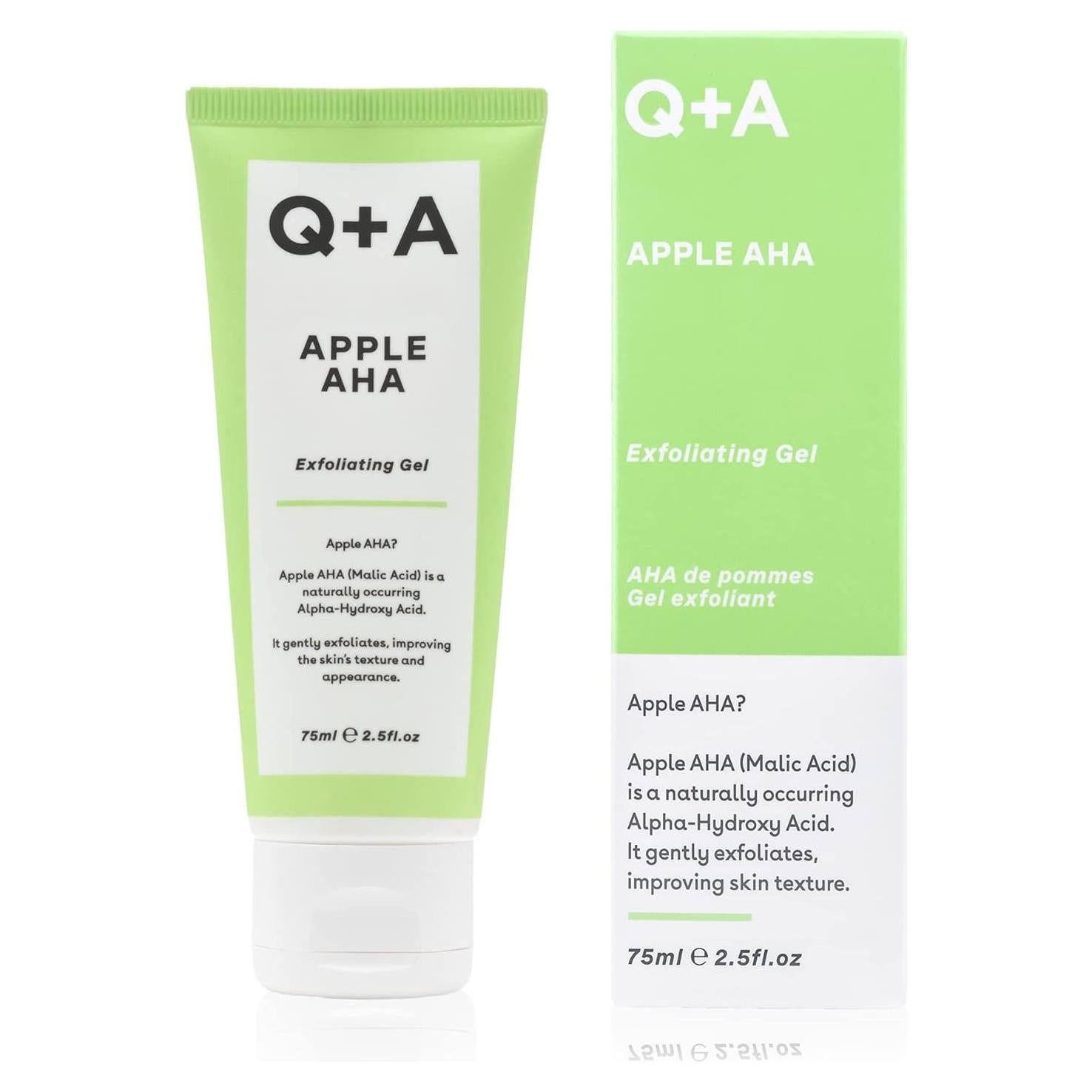 Gel Exfoliante AHA de Manzana Q+A - 73.93 ml, Natural y Vegano