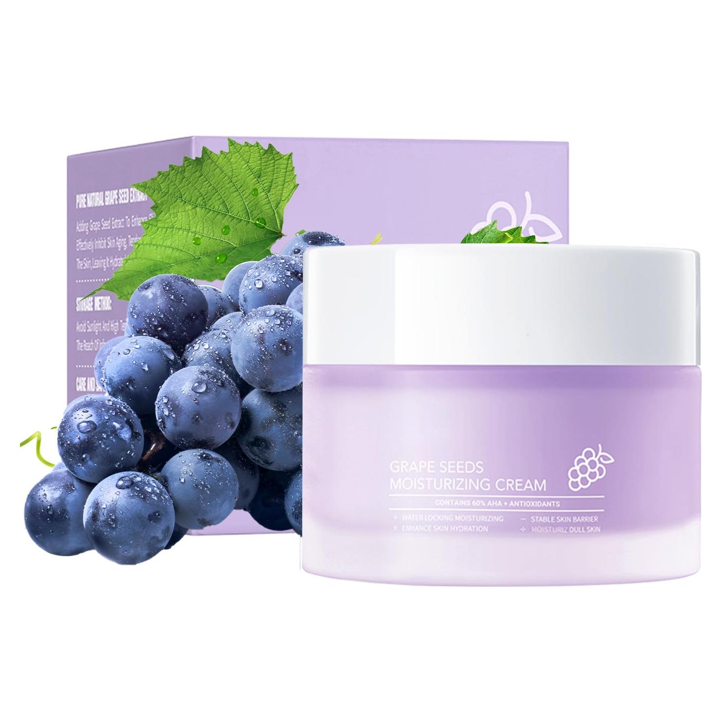 Crema Facial Hidratante Semilla de Uva WHHWM 48g Antienvejecimiento