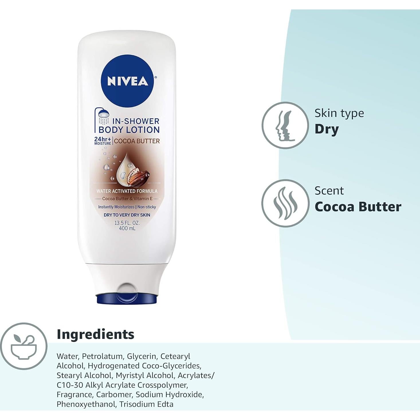 NIVEA Loción Corporal en Ducha Manteca de Cacao 400 ml