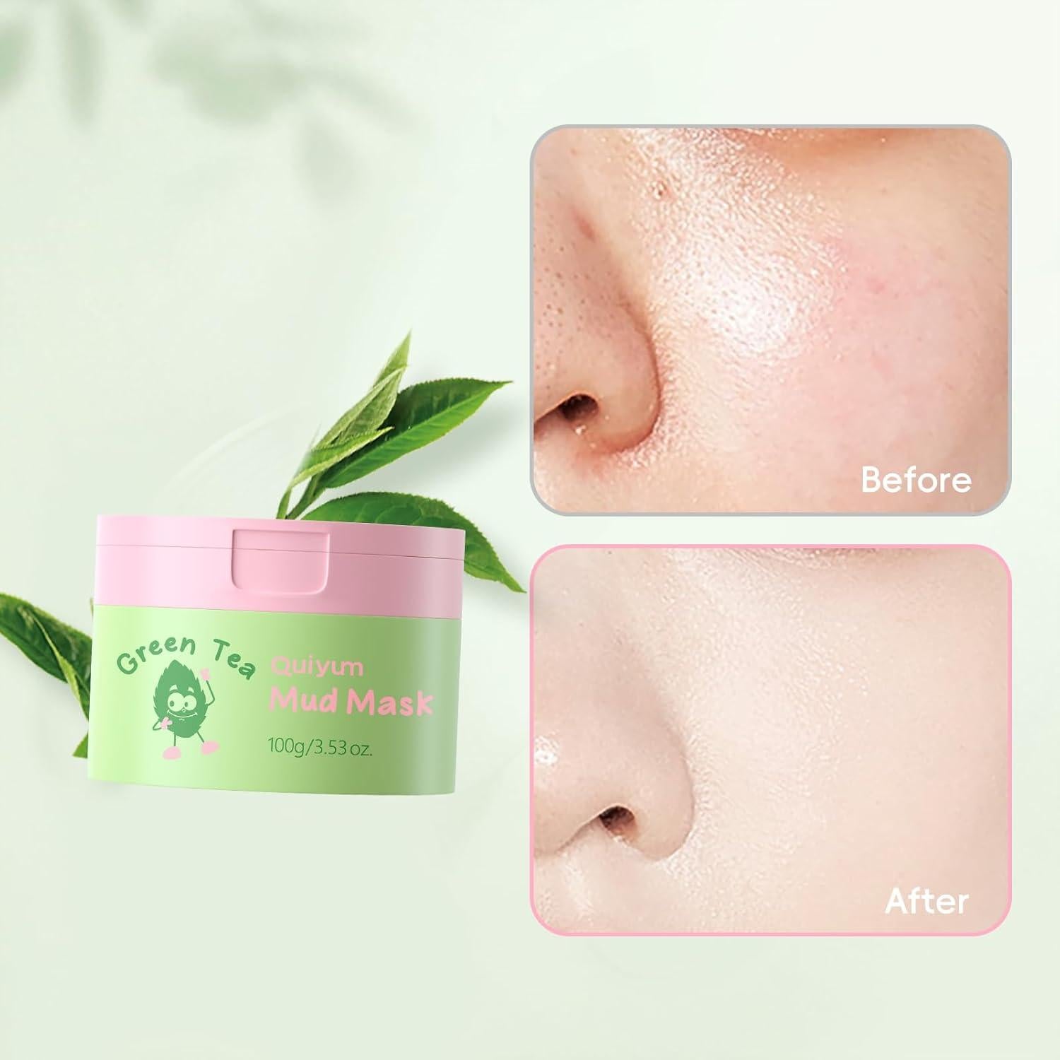 Set de Cuidado Facial Coreano QUIYUM con Té Verde - 7 Piezas