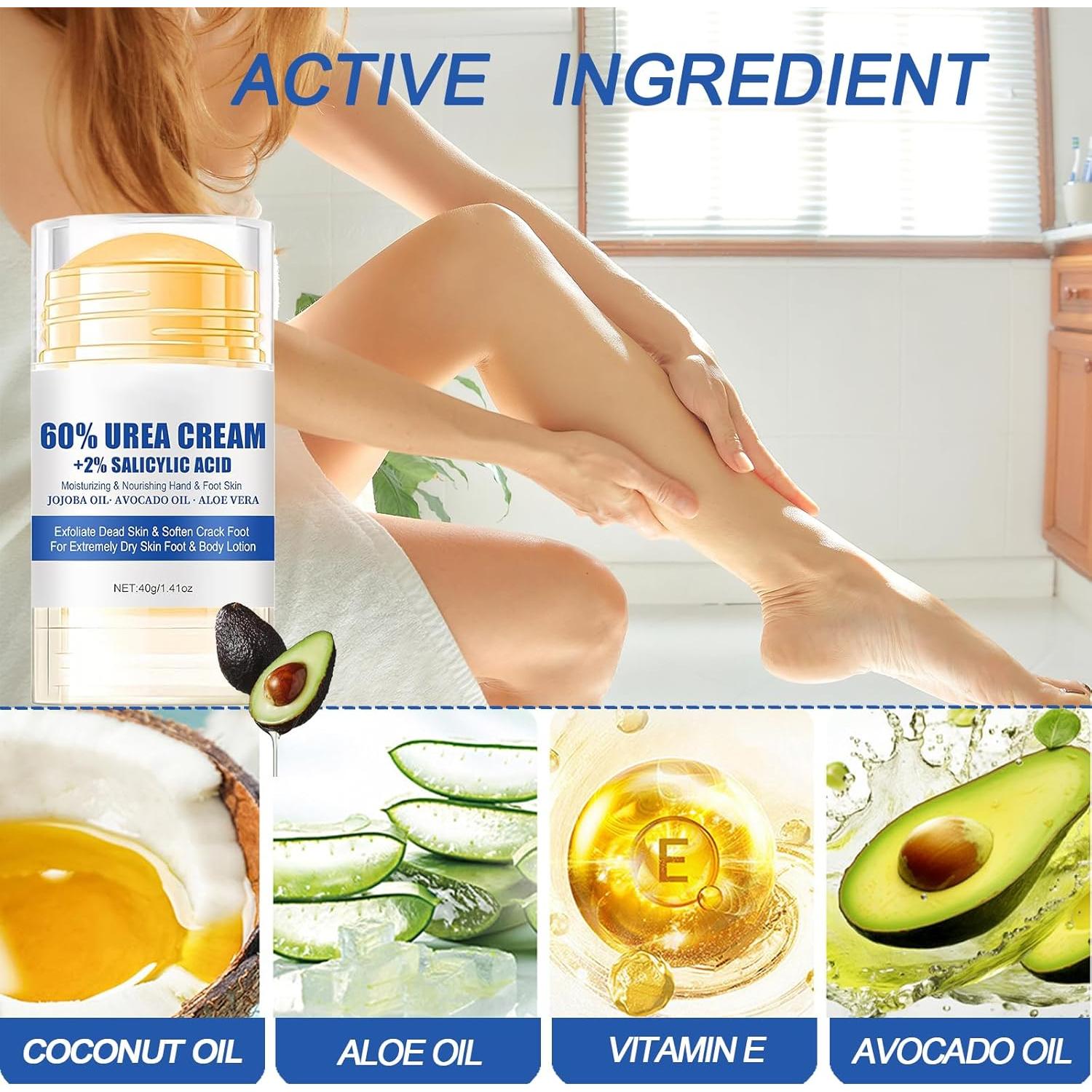 Crema para Pies Lingyun 60% Urea Hidratante y Reparadora