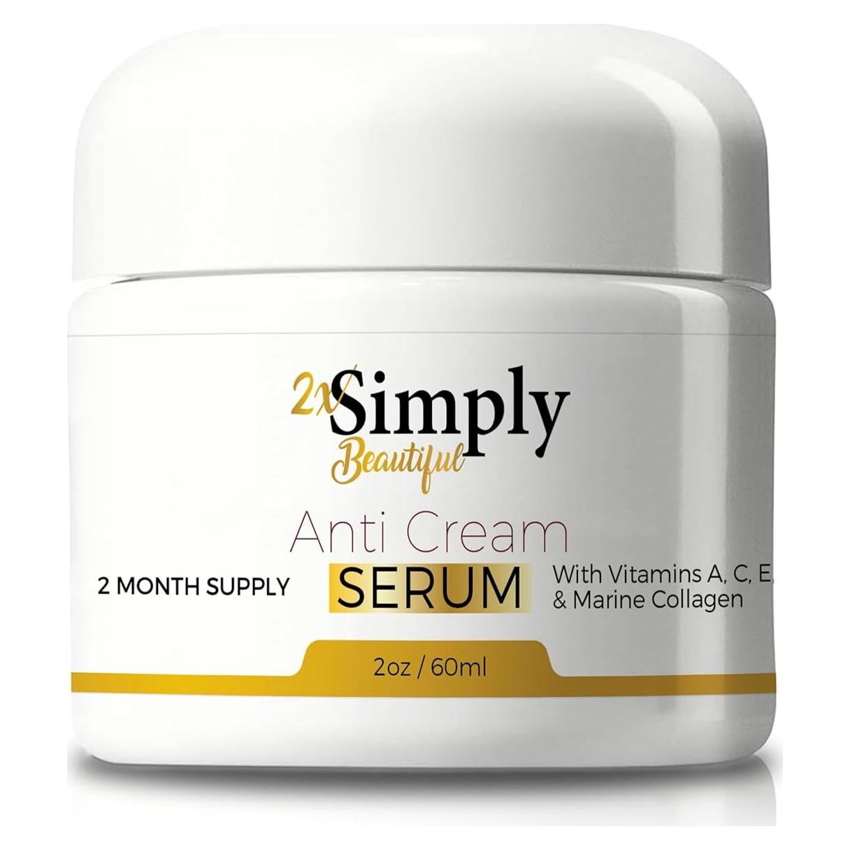 Crema Anti Envejecimiento Simplemente Hermosa 2x 81g - Colágeno y Vitaminas