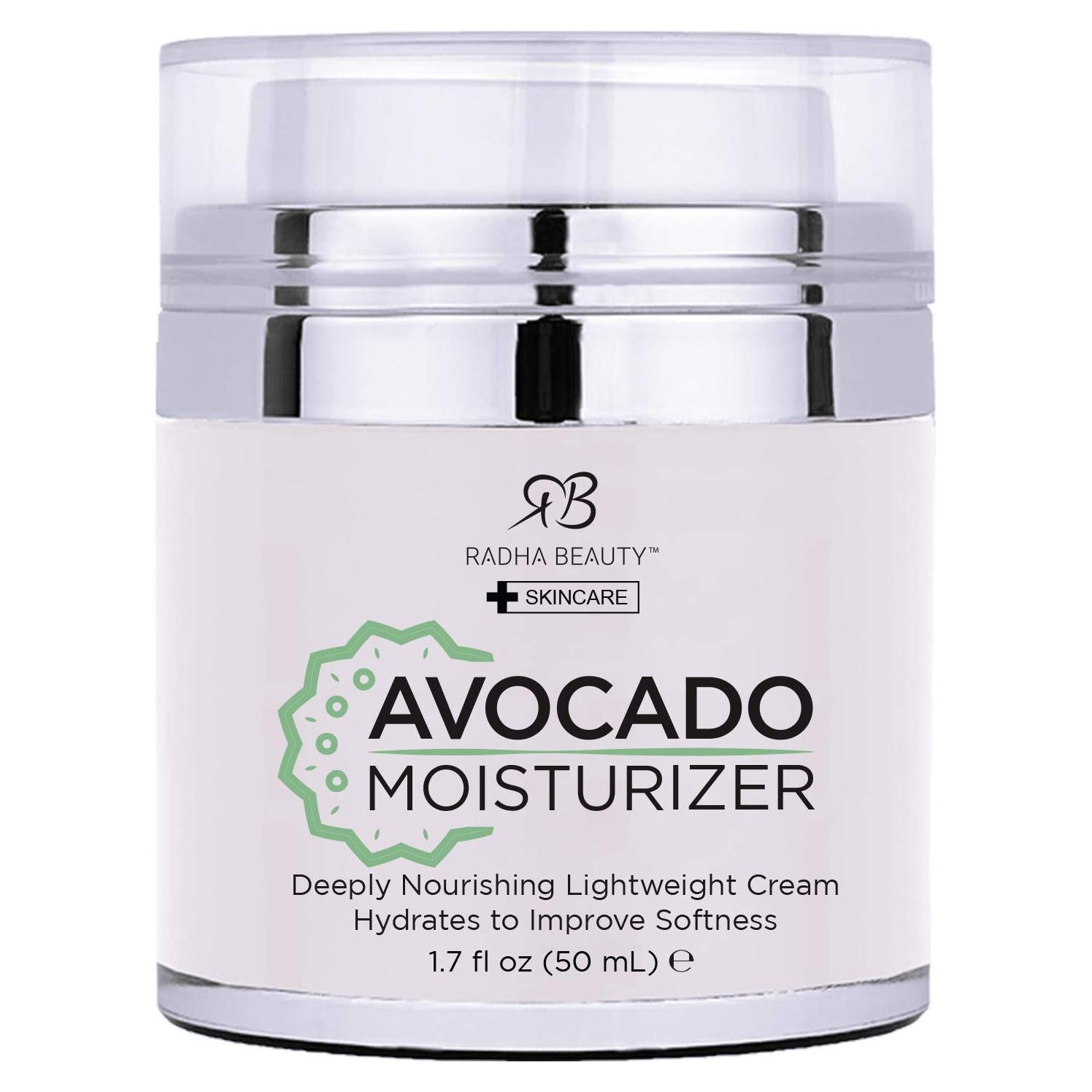 Hidratante Facial Radha Beauty de Aguacate 50 ml - Crema Ligera