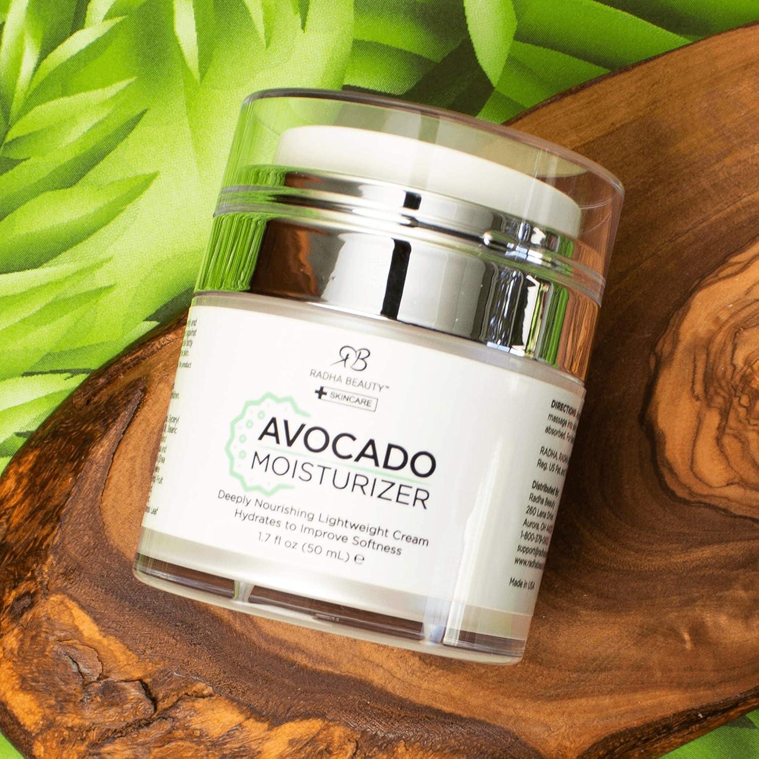 Hidratante Facial Radha Beauty de Aguacate 50 ml - Crema Ligera