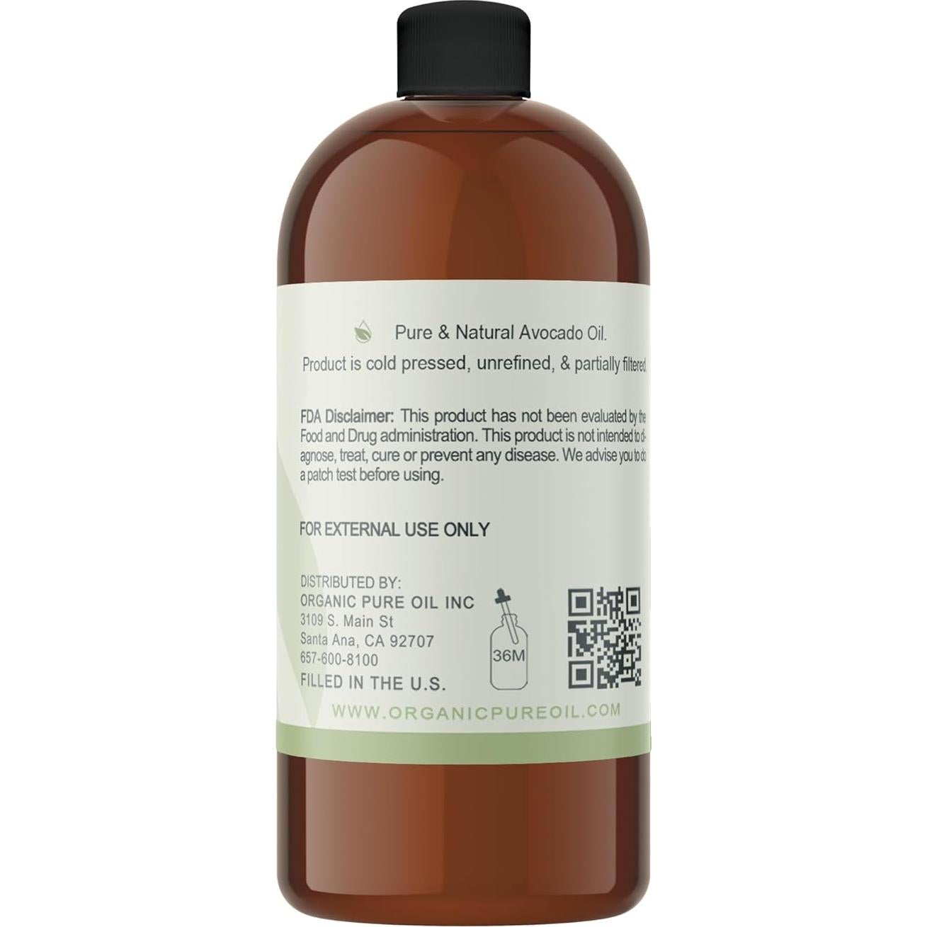 Aceite de Aguacate Orgánico Puro OPO 0.95L Prensado en Frío