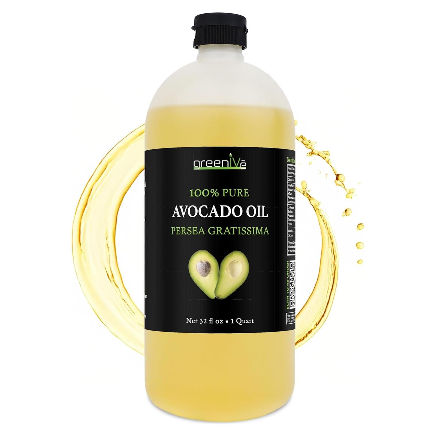 Aceite de Aguacate GreenIVe 100% Puro 0.95L Prensado en Frío