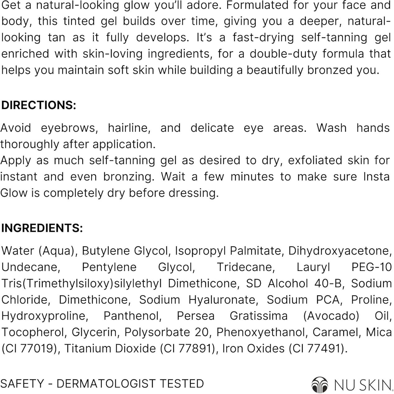 Gel Autobronceador Nu Skin Insta Glow 119 g x 2 | Bronceado Natural