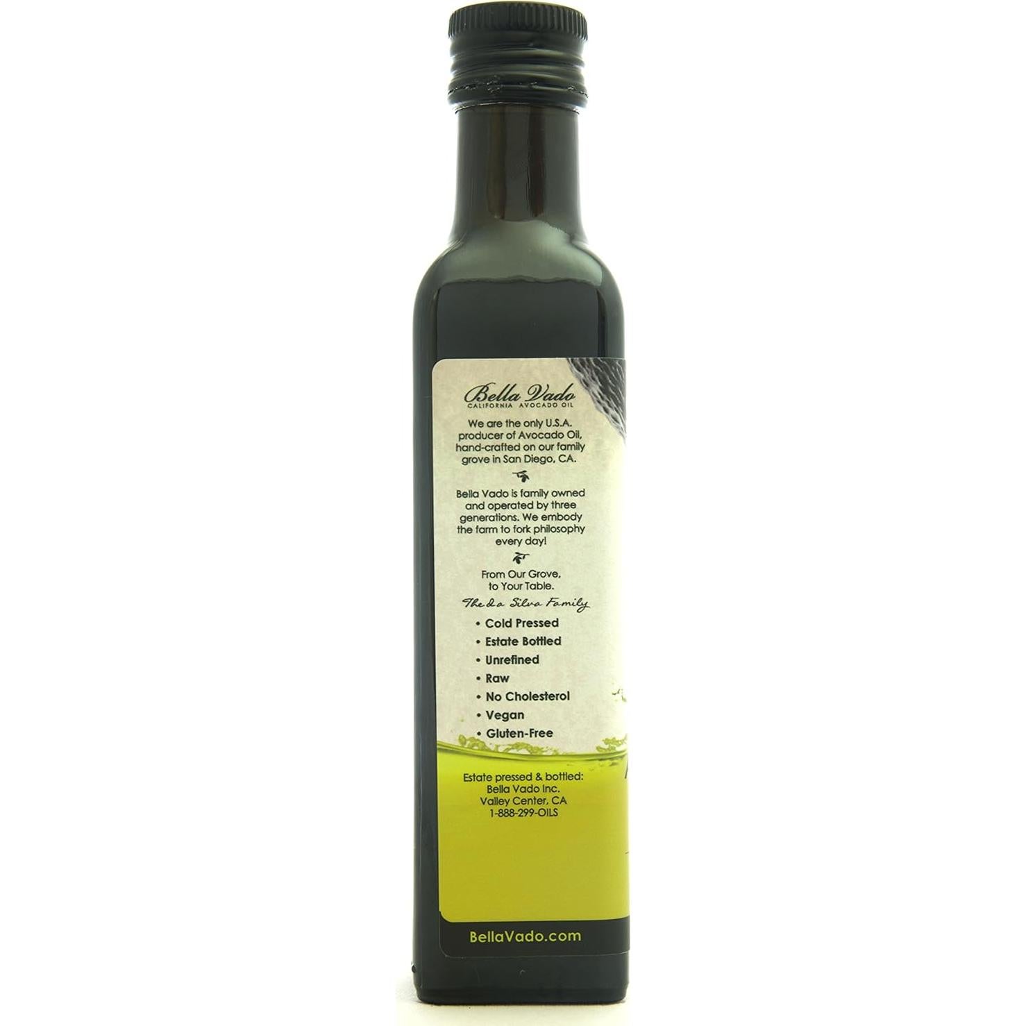 Aceite de Aguacate Prensado en Frío Bella Vado 250ml