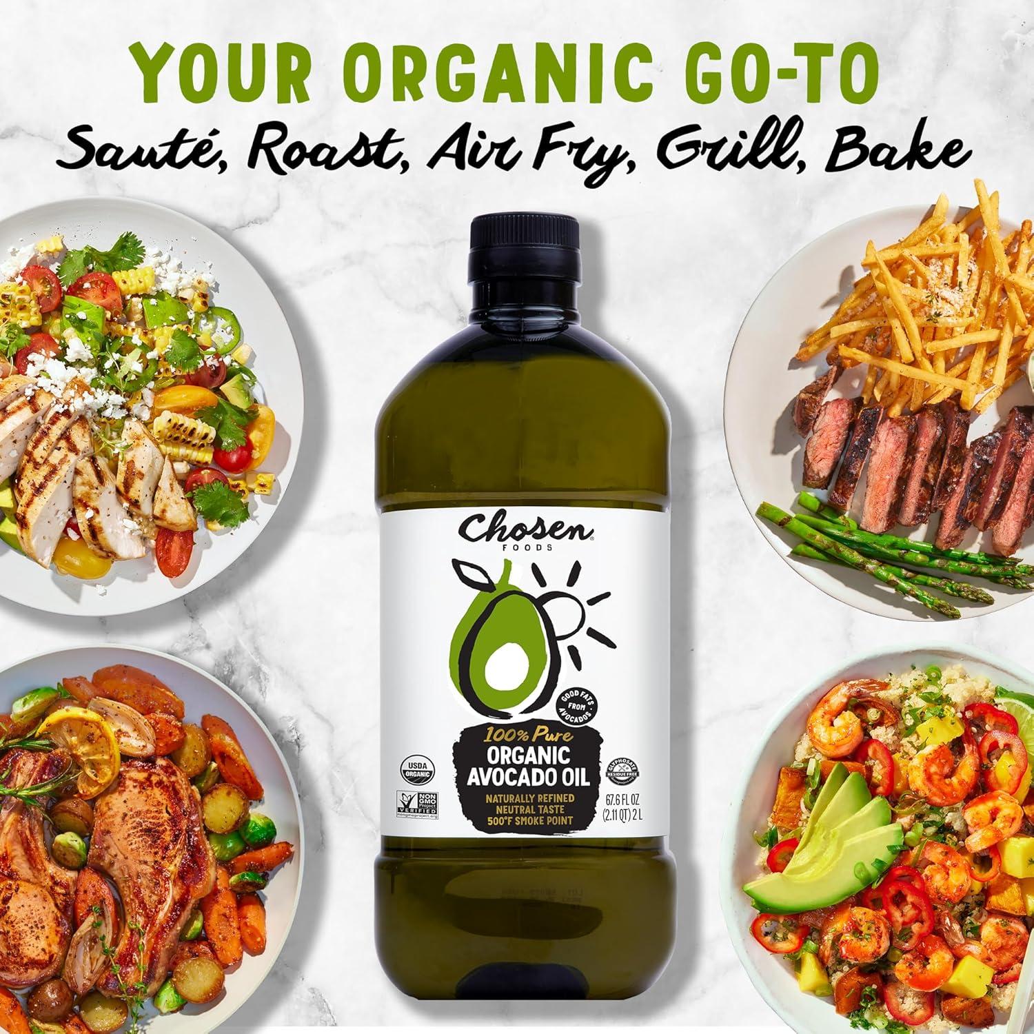 Aceite de Aguacate Orgánico Elegido Alimentos 2L - 100% Puro