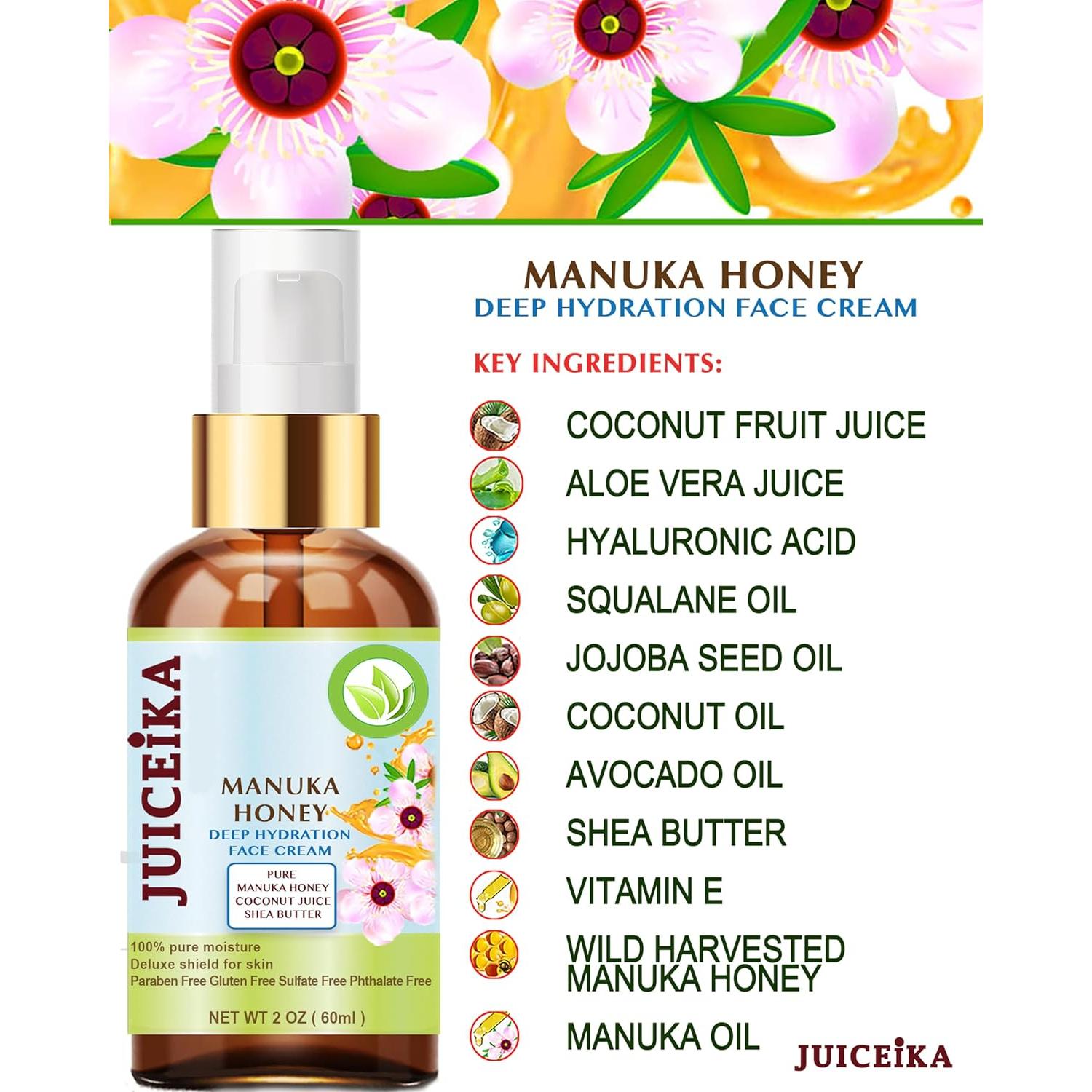 Crema Hidratante Profunda Juiceika Miel Manuka 60 ml