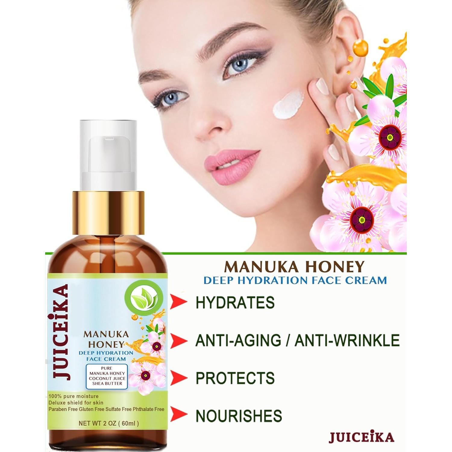 Crema Hidratante Profunda Juiceika Miel Manuka 60 ml