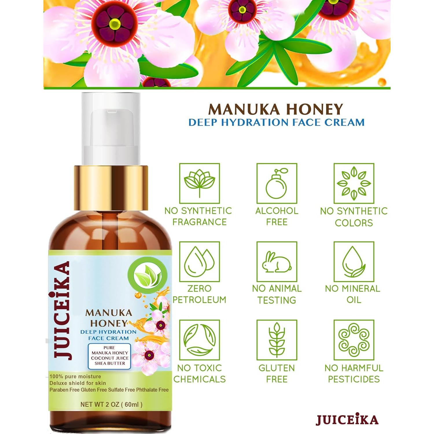 Crema Hidratante Profunda Juiceika Miel Manuka 60 ml