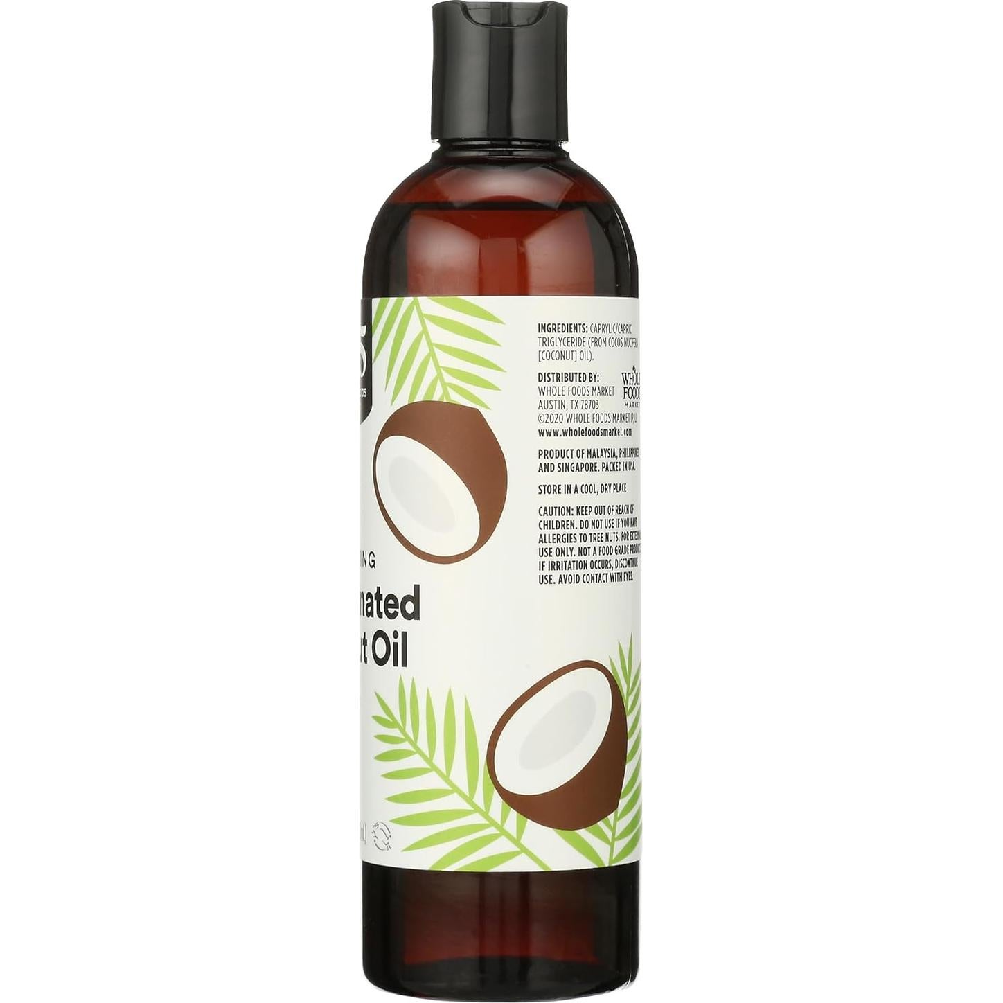 Aceite de Coco Fraccionado 365 Whole Foods 473 ml Hidratante