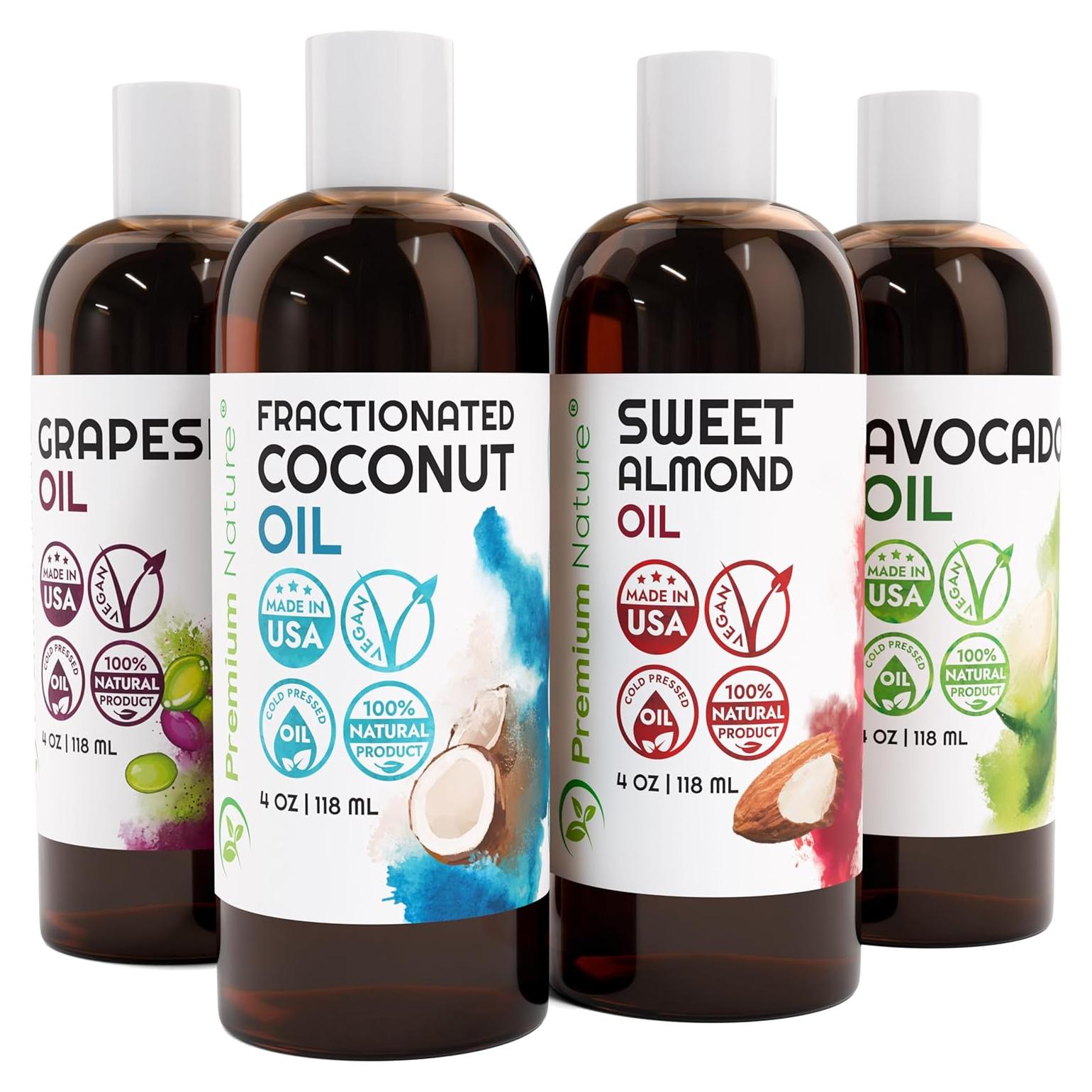 Set de Aceites Portadores Premium Nature - 4 Piezas 120ml