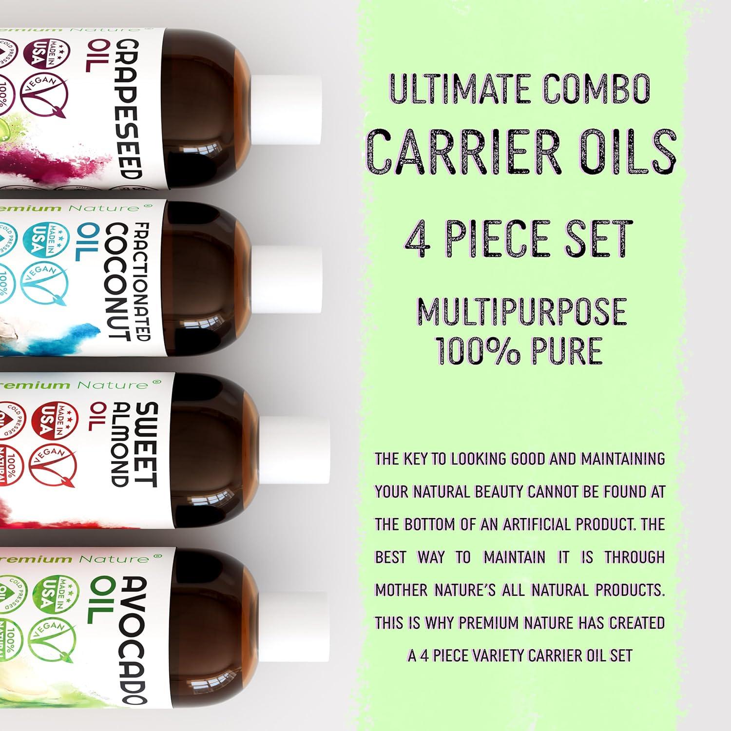 Set de Aceites Portadores Premium Nature - 4 Piezas 120ml