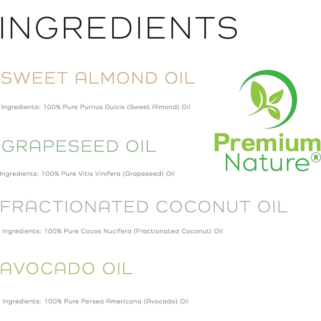 Set de Aceites Portadores Premium Nature - 4 Piezas 120ml