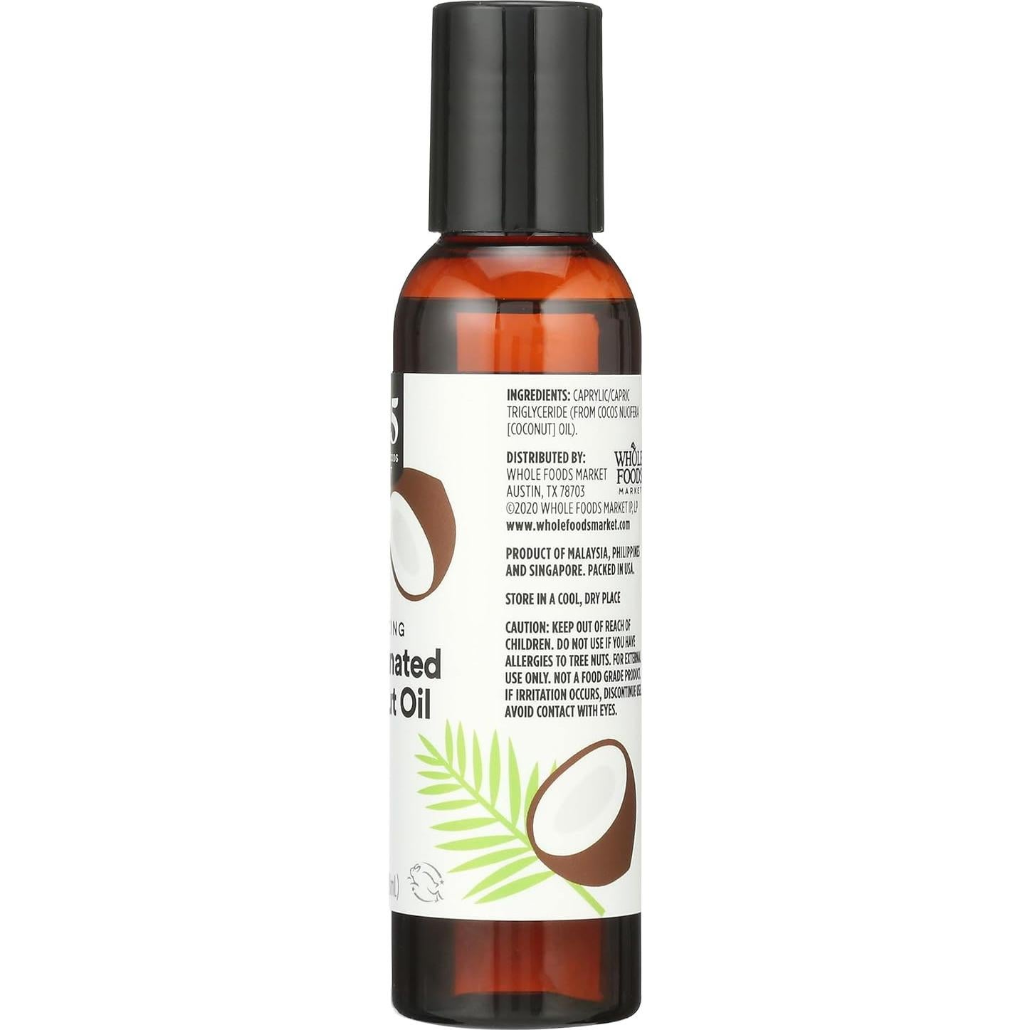 Aceite de Coco Fraccionado 365 Whole Foods 118 ml Hidratante