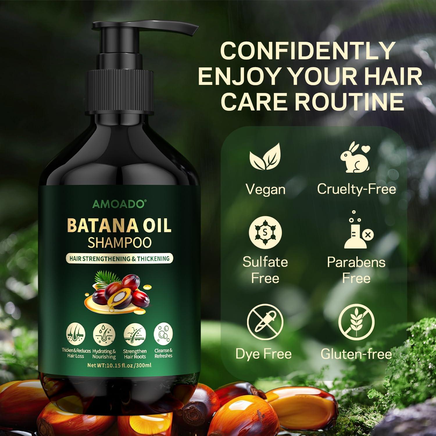 Champú Fortalecedor de Aceite de Batana 300 ml - AMOADO