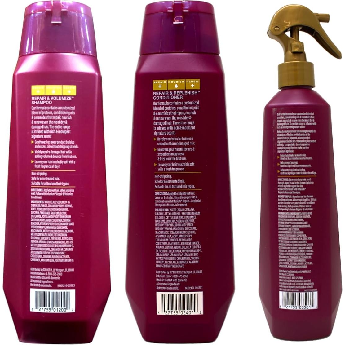 Set de Champú y Acondicionador Infusium 400 ml + Tratamiento 311 ml