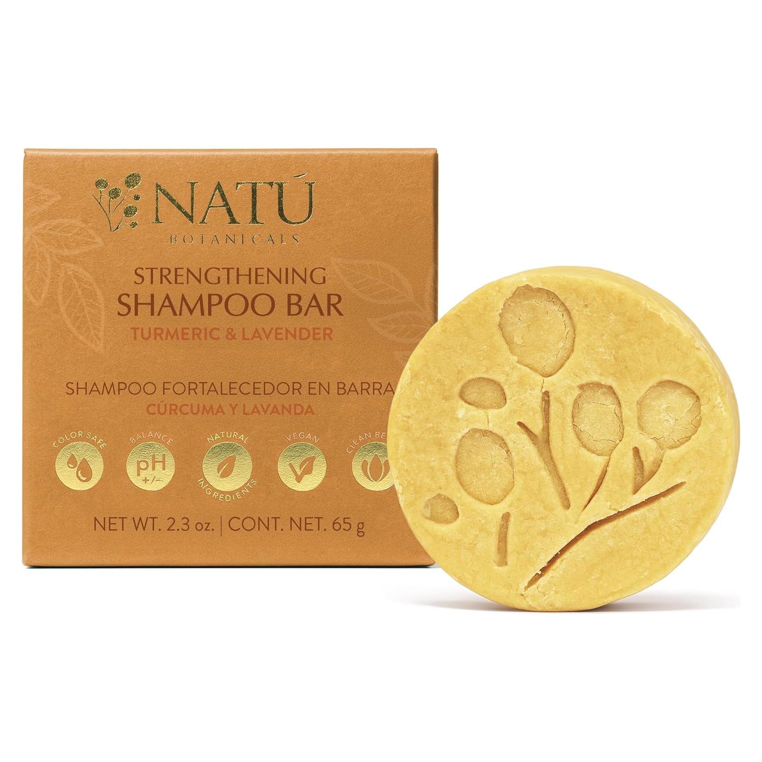 Champú Sólido Fortalecedor NATÚ BOTANICALS 65g - Cúrcuma y Lavanda