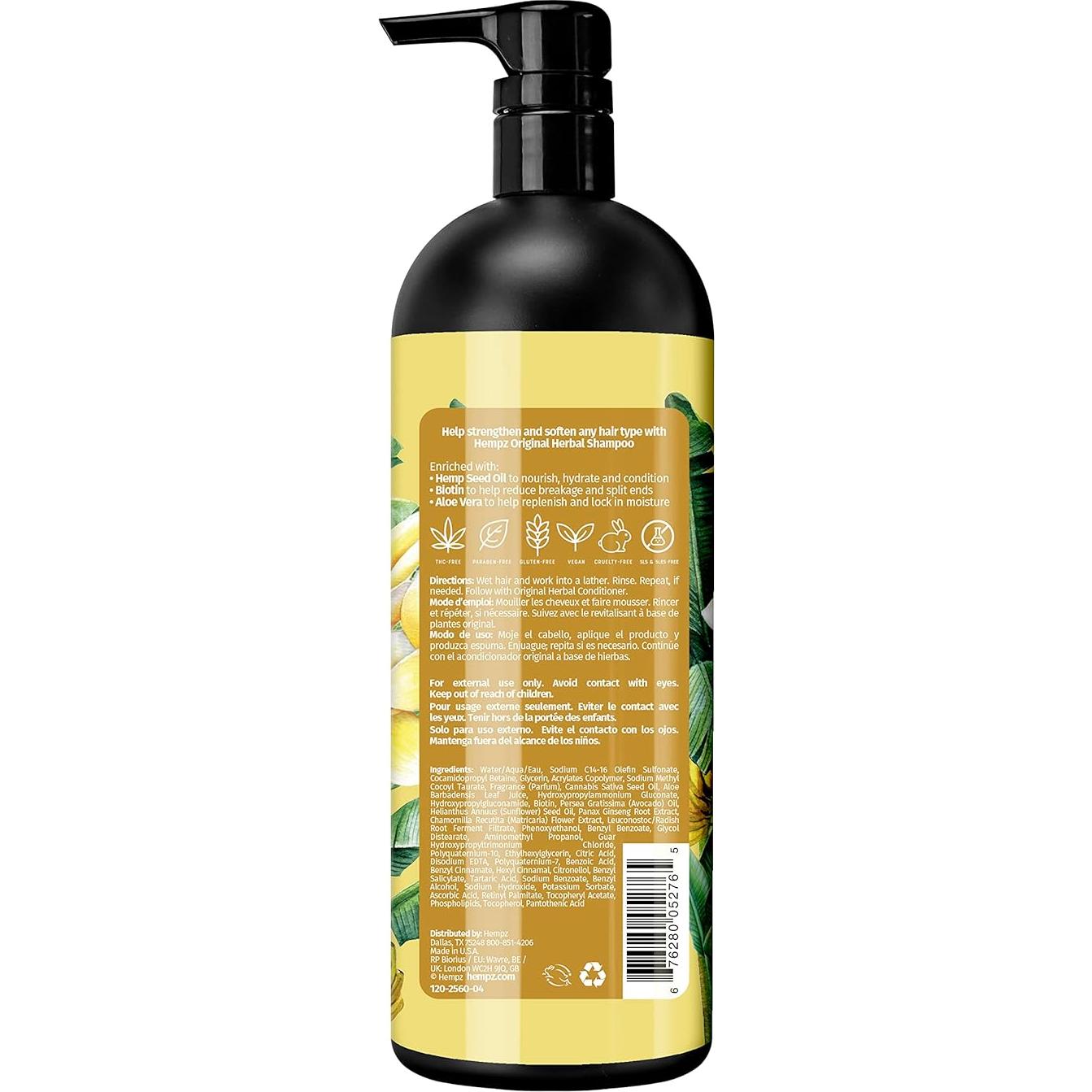 Champú Hempz Biotin 1000 ml - Floral Plátano Hidratante