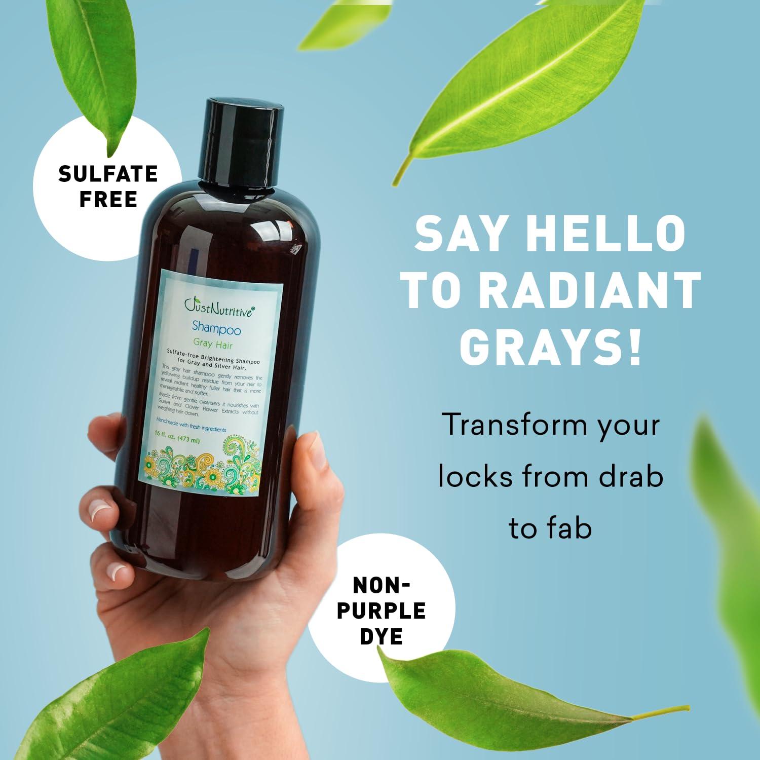 Champú Natural Just Nutritive para Cabello Gris 473 ml