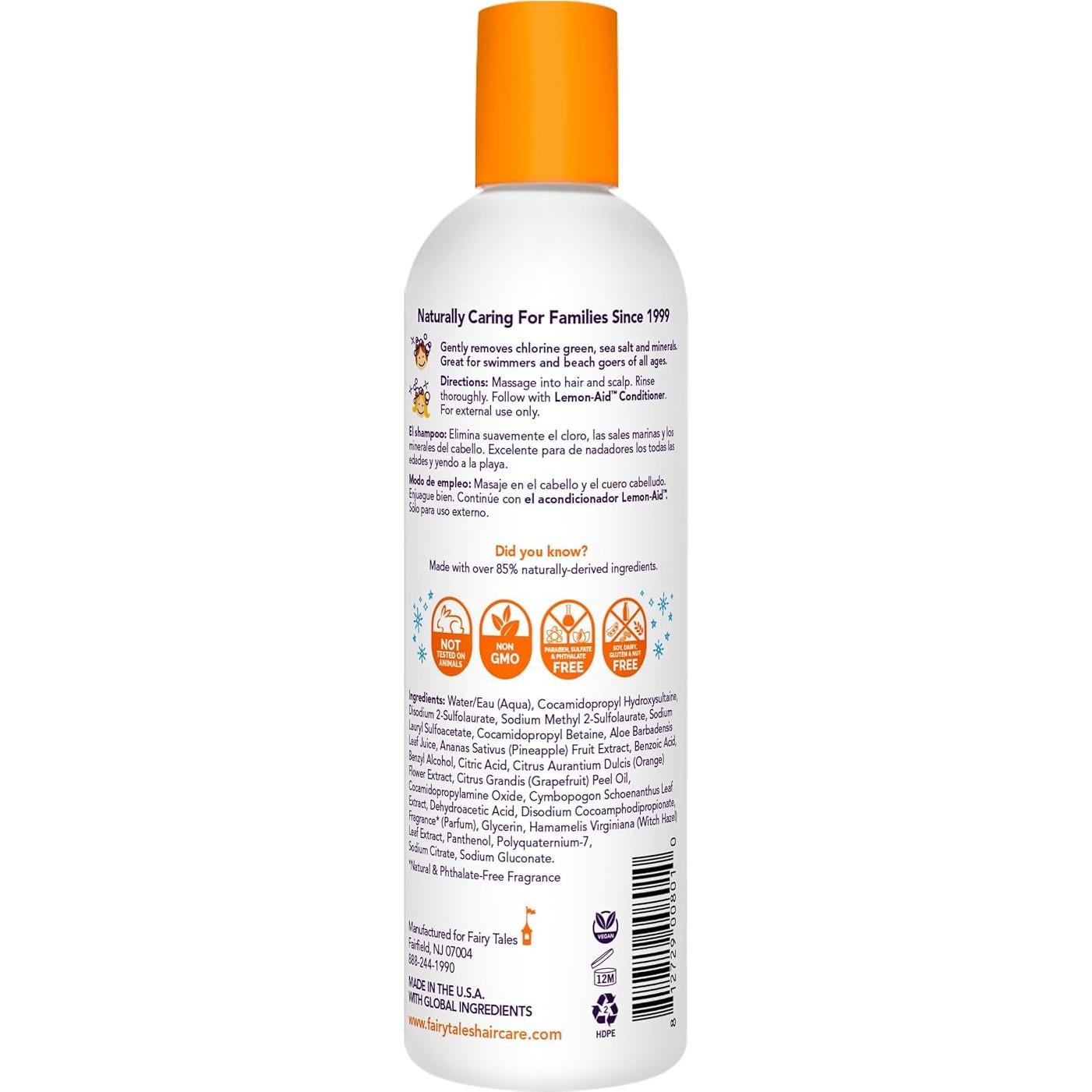 Fairy Tales Swim Shampoo for Kids - 12 oz | Made with Natural Ingredients in the USA | Chlorine Removal Swimmer Shampoo for Kids | No Parabens, Sulfates, or Synthetic dyes