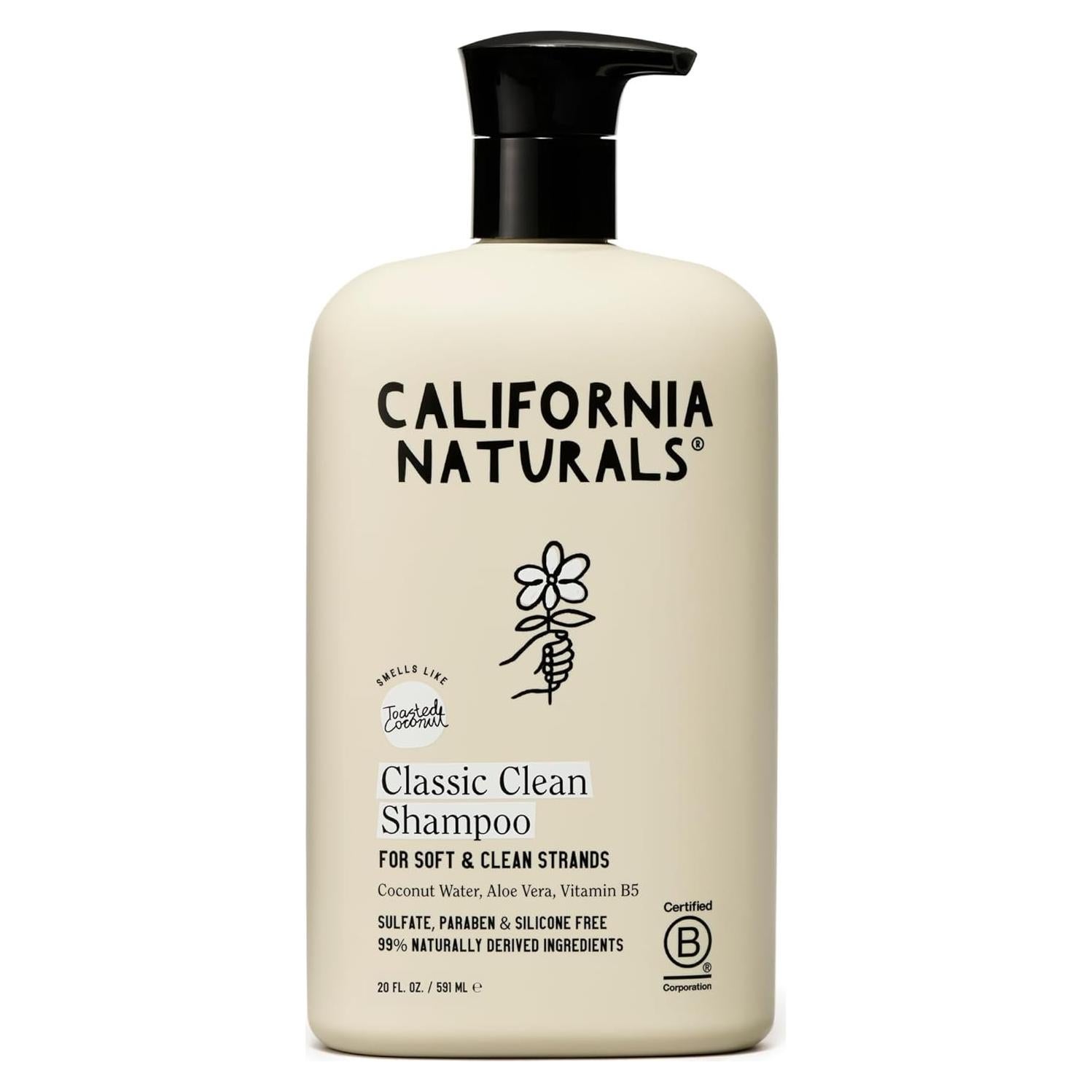 Champú de Coco California Naturals 591 ml, Vegano y Natural