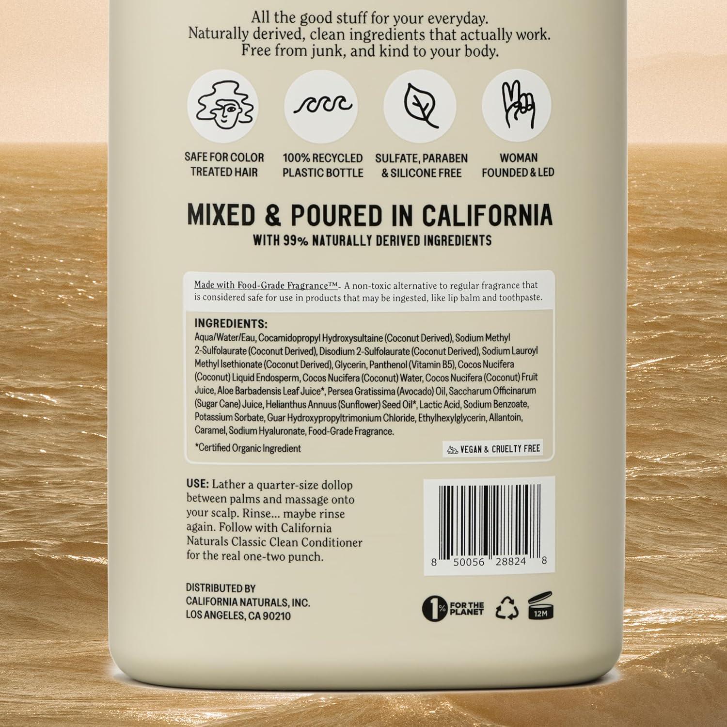 Champú de Coco California Naturals 591 ml, Vegano y Natural