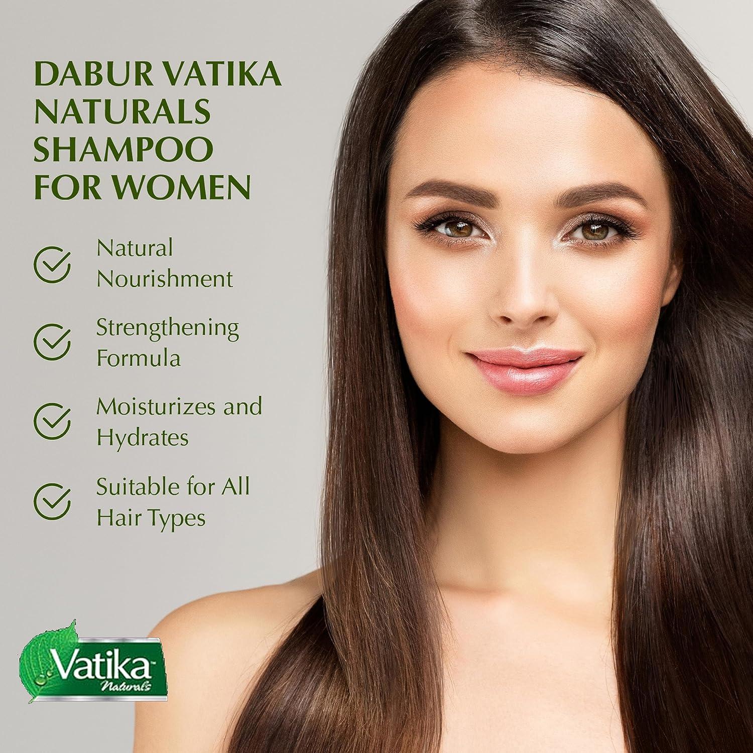 Champú Dabur Vatika Naturals 400ml - Hidratante Argán para Todo Cabello