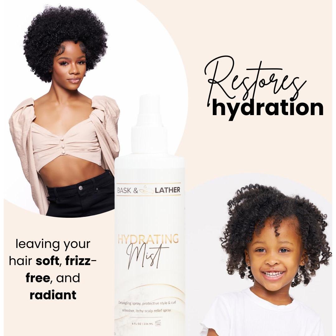 Mist Hidratante para Cabello Bask & Lather 227 ml - Acondicionador Sin Enjuague