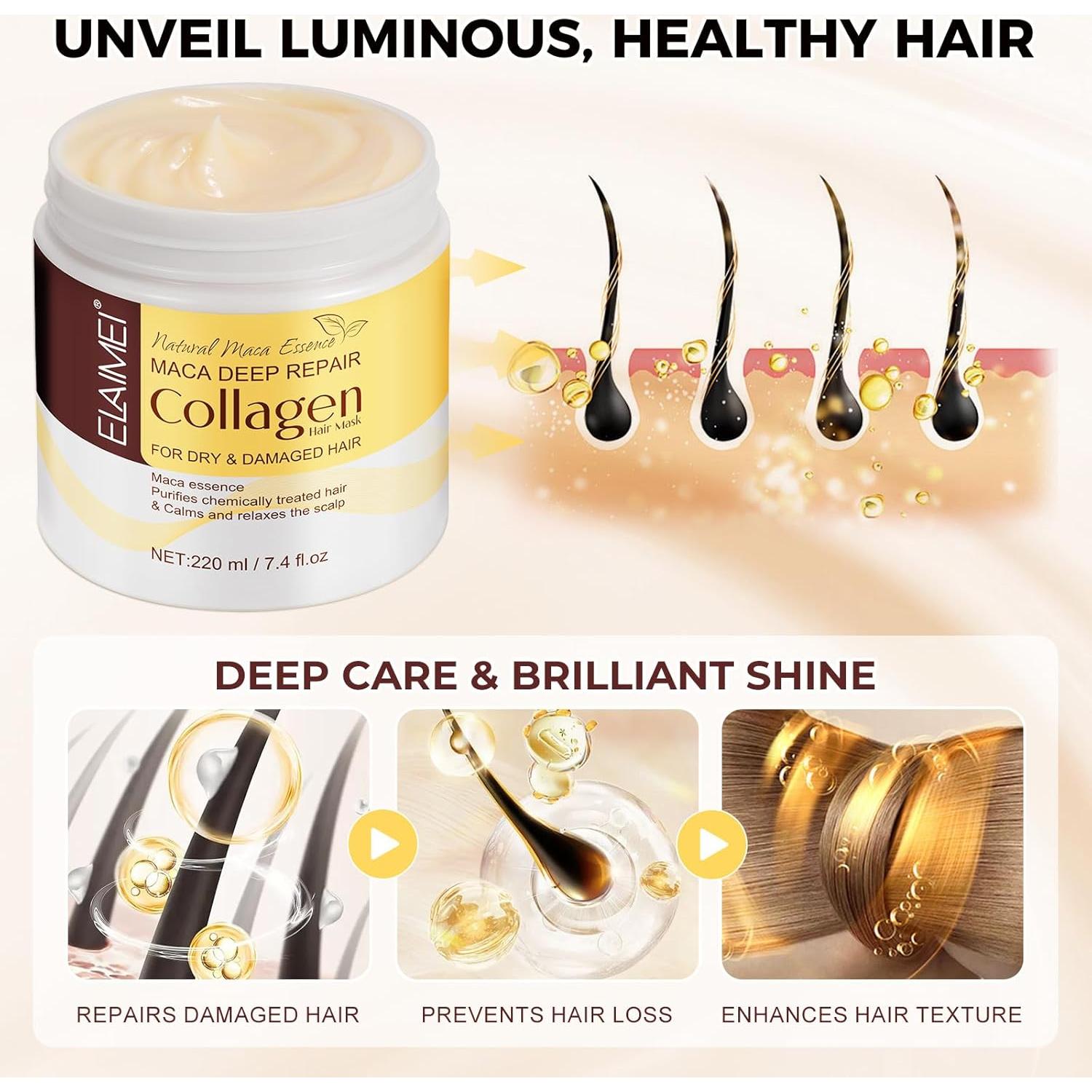 Mascarilla Capilar VREOM con Colágeno 219.5 ml Hidratación