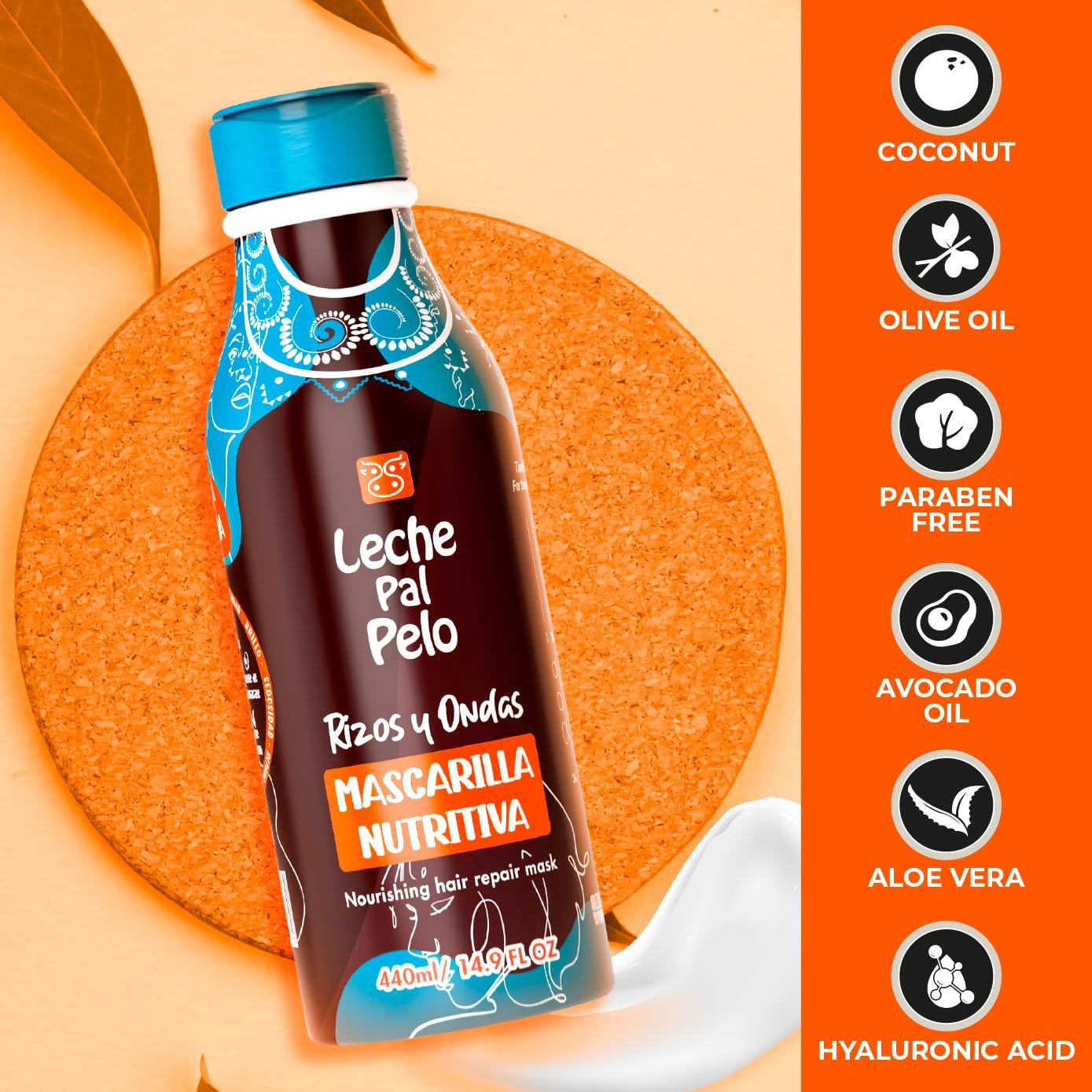 Mascarilla Nutritiva Leche Pal Pelo Rizos Afro 421.6 g