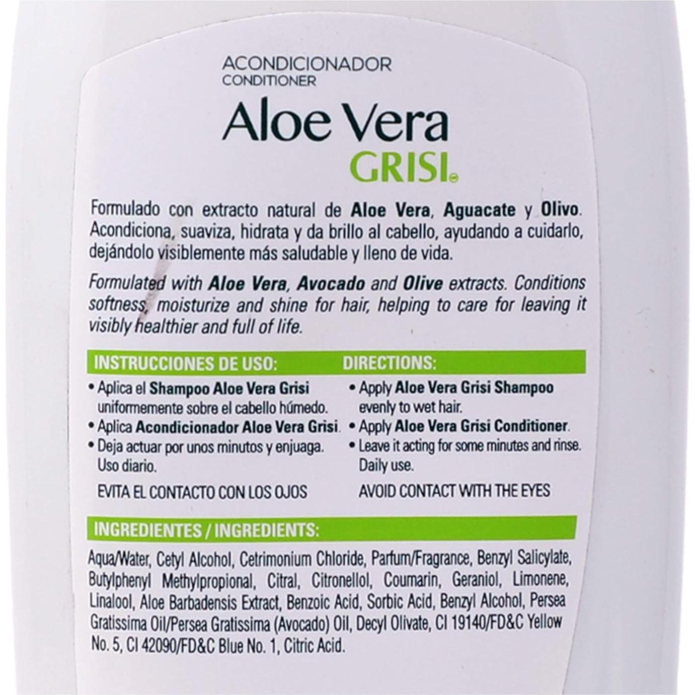 Acondicionador Grisi Aloe Vera 2 x 400 ml Hidratante Cabello