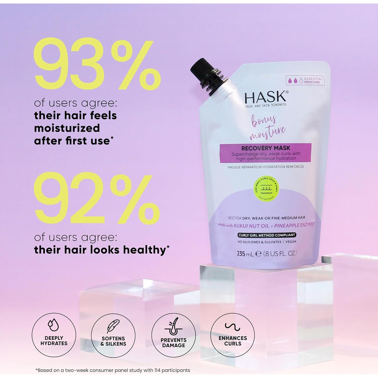 HASK Máscara Hidratante Aceite de Nuez Kukui 236.6 ml