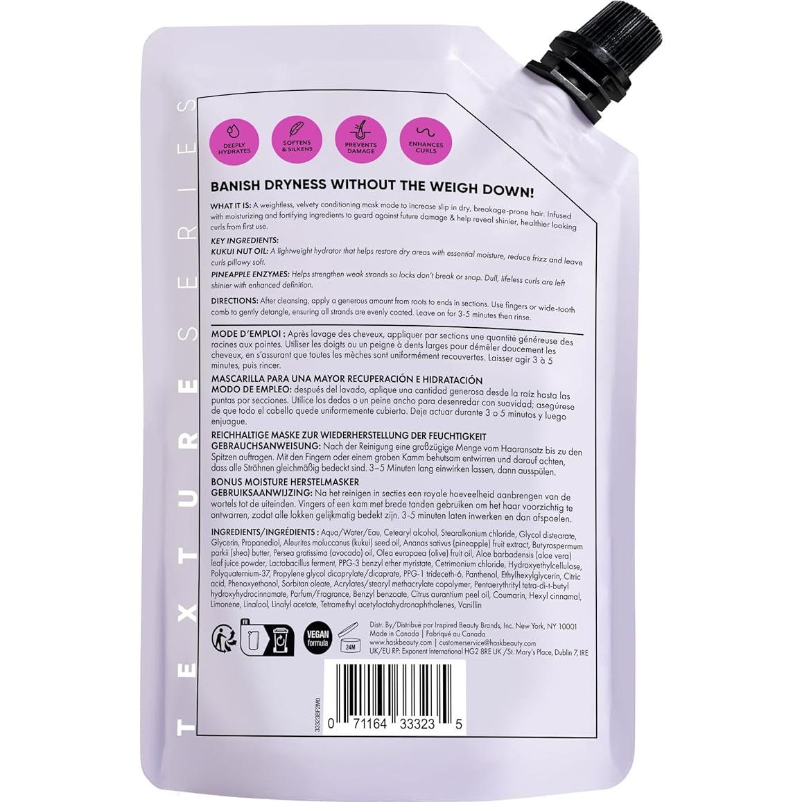 HASK Máscara Hidratante Aceite de Nuez Kukui 236.6 ml