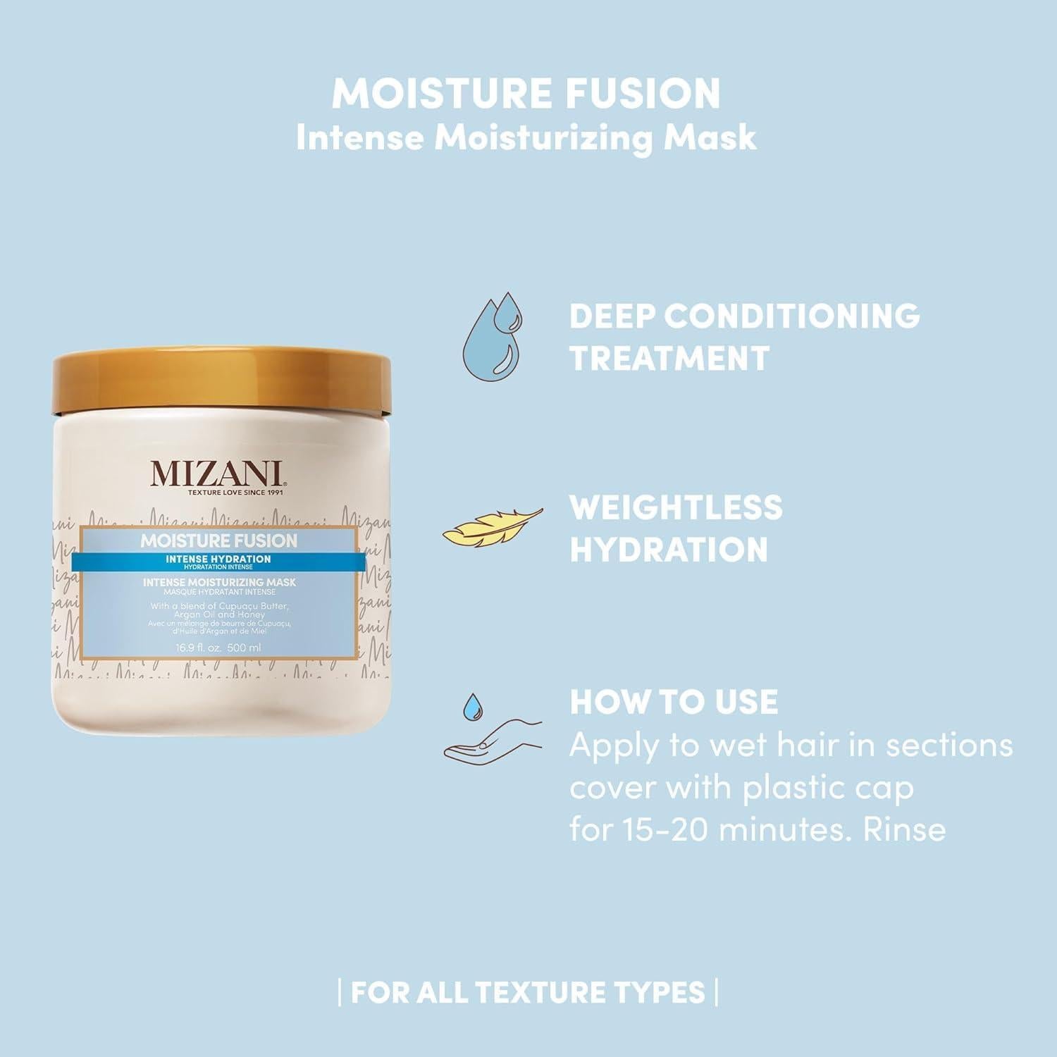Máscara Hidratante Mizani Moisture Fusion 480g - Antifrizz